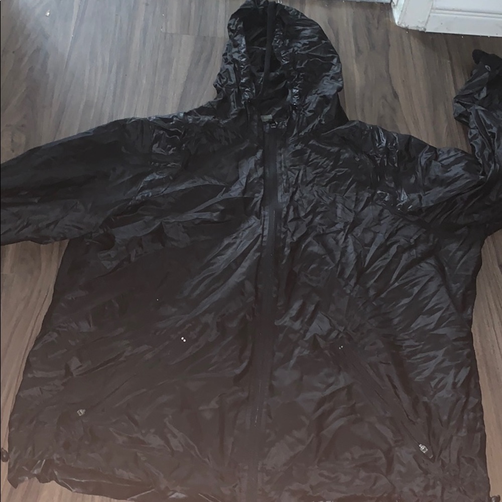 Thin black bomber jacket